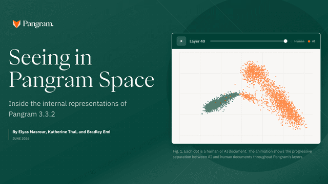Seeing in Pangram Space