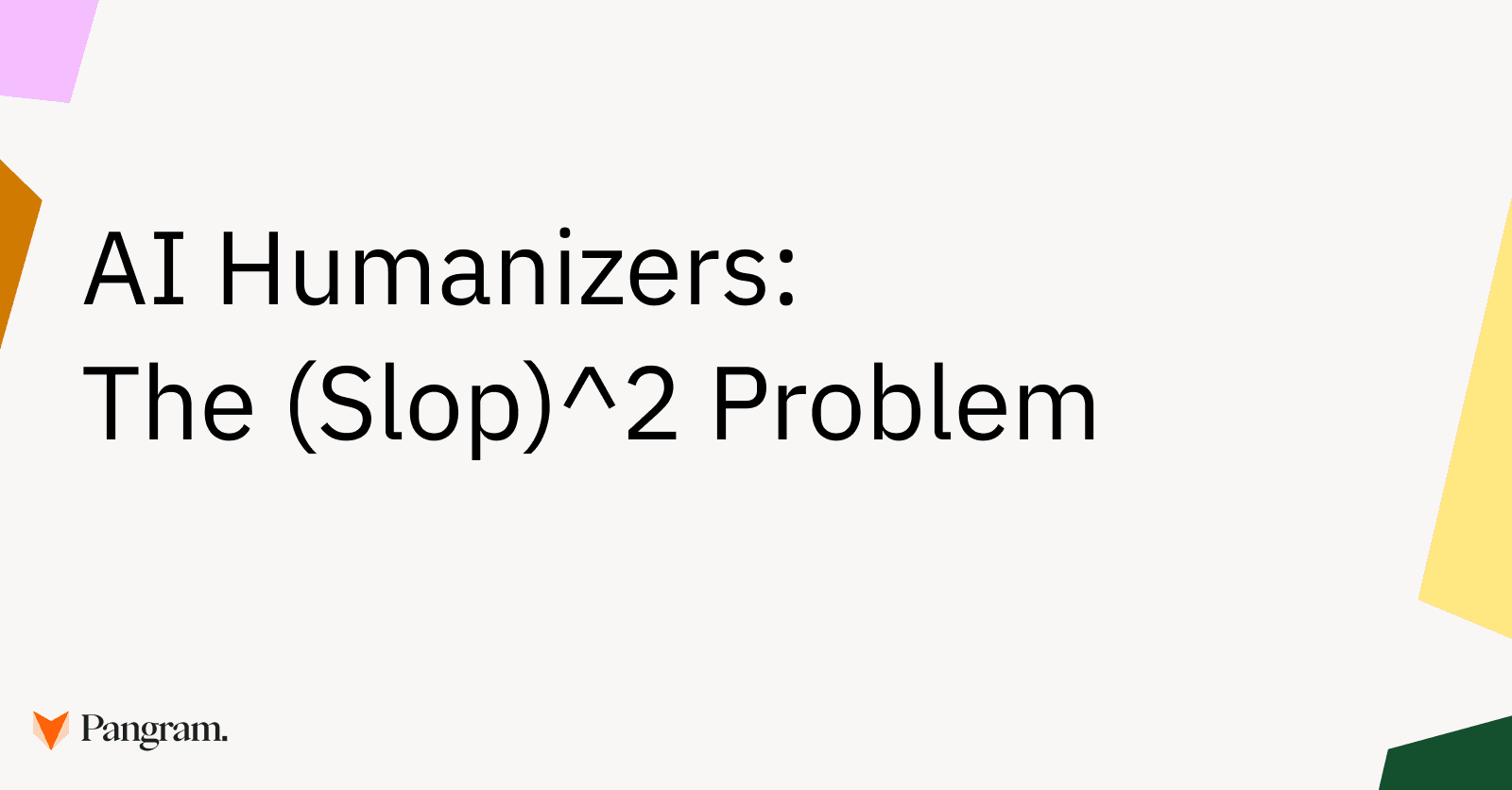 AI-Humanisierer: Das (Slop)^2-Problem